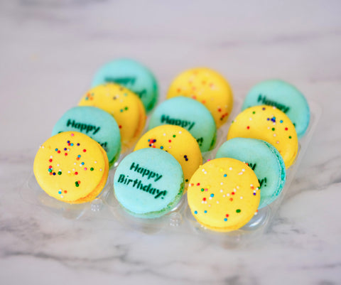 Birthday Macarons! Birthday Gifts for Him and Her- Birthday Treats - Cookies